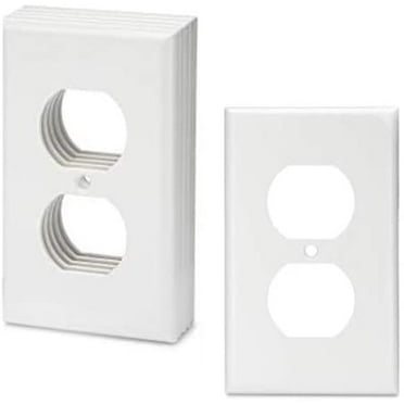 1 Gang 2.75” x 4.5” Light Almond Power Gear Outlet Wall Plate Cover 10 Pack Screws Included Standard 51199 Duplex Receptacle Wallplate Unbreakable Faceplate